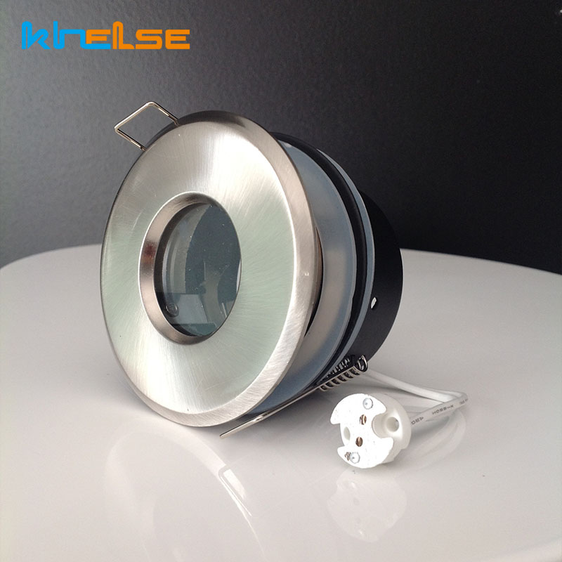 Verzonken Douche Downlight Kit Spot Light Montage Badkamer IP65 GU10 GU5.3 Socket Ronde Led-lampen Armatuur Plafond Bulb Lamp Frame