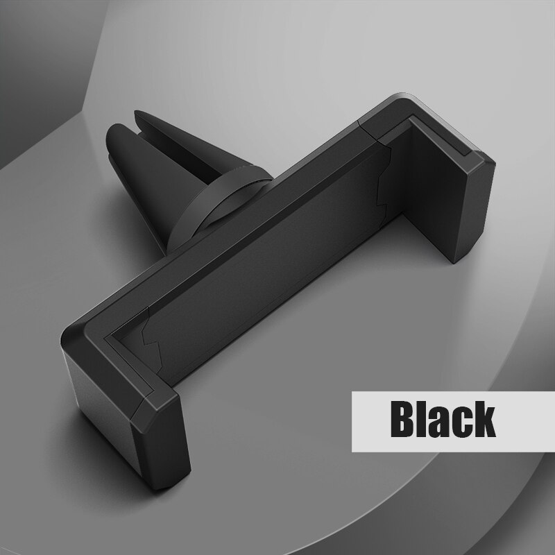 Auto Mobiele Telefoon Houder Air Vent Mount Stand Geen Magnetische Schaalbare Mobiele Telefoon Houder Voor Iphone 11 Steady Vaste Beugel ondersteuning: Black