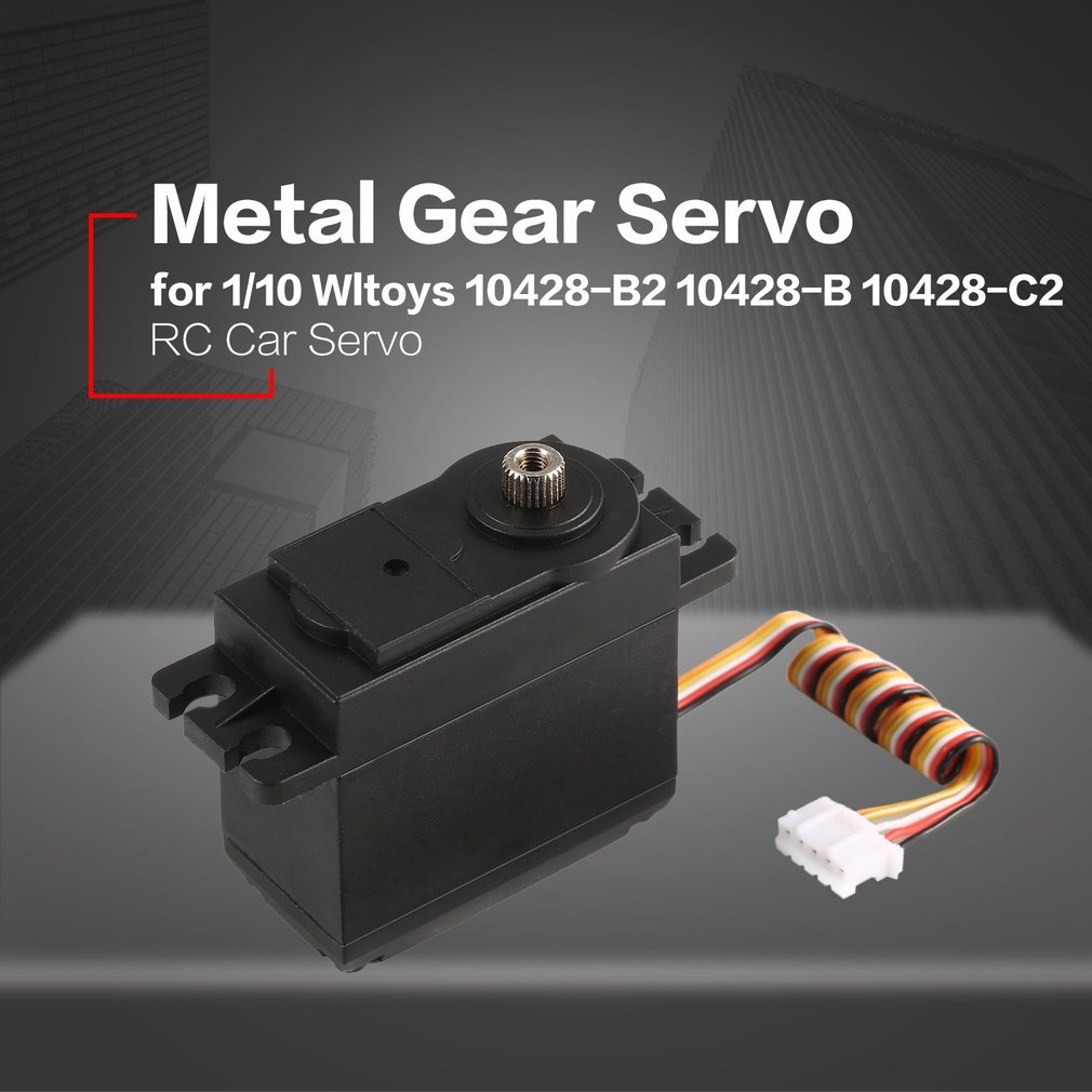 Servo de vitesse en métal 4.8-6V pour 1/10 Wltoys 10428-B2 10428-B 10428-C2 RC voiture camion modèle accessoires de pièce de direction
