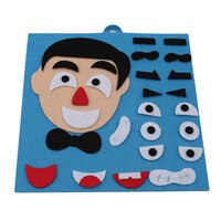 freundlicher Anerkennung Ausbildung Pädagogisches Spielzeug DIY Montage Rätsel Puzzle Ein Satz 3D Eltern und freundlicher Fünf Sinne Organe: Blau