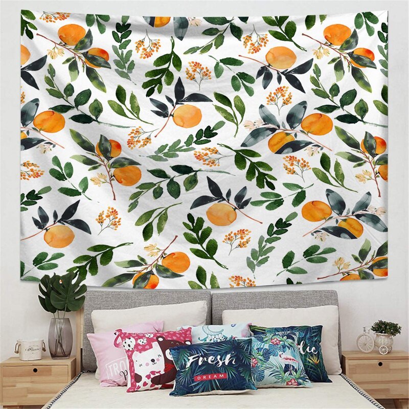 Fuwatacchi – tenture murale imprimée feuilles de palmier, tenture vent, tente de Camping, matelas de voyage, couvertures de couchage,: 95x73cm / TPPT00020003