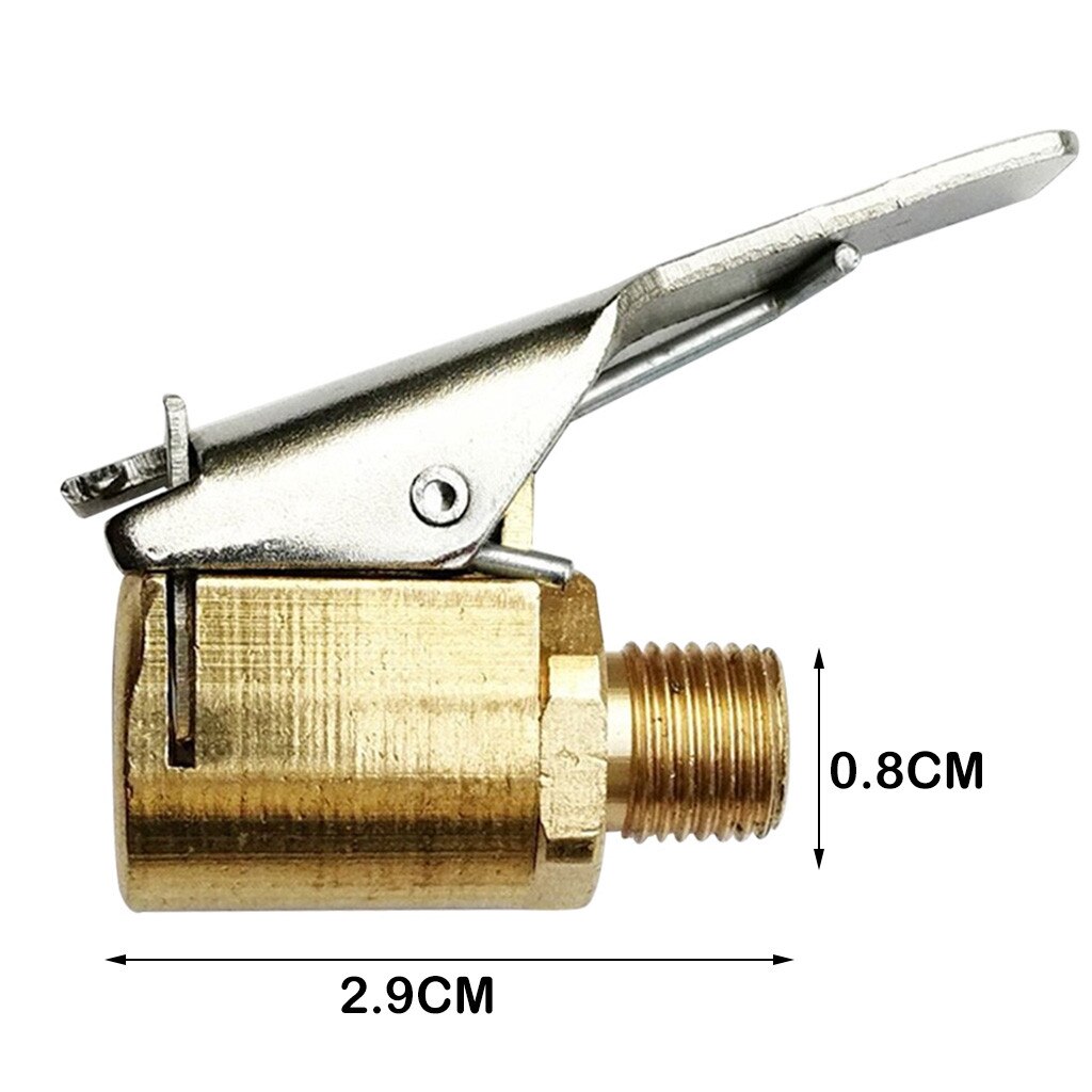 1PC Car Auto Brass 8mm Tyre Wheel Tire Air Chuck Inflator Pump Valve Clip Clamp Connector Copper Nozzle Quick Adapter