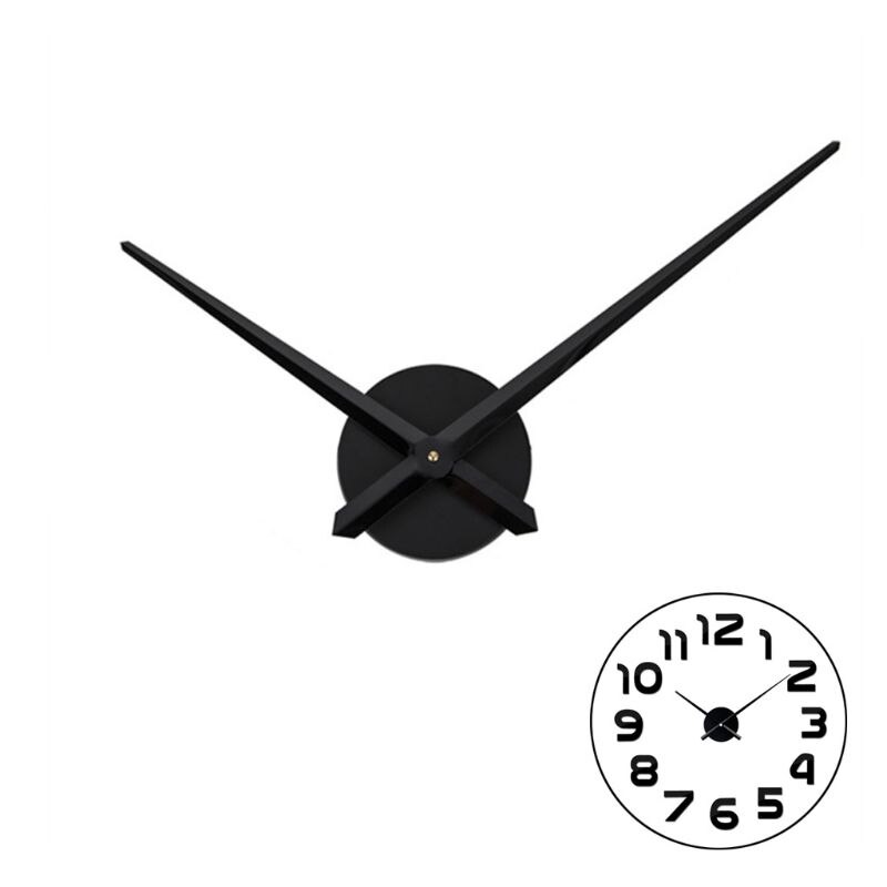 12cm metalnåle rundt vægur uden tal 3d diy stille store kvartsure til stue soveværelser køkken lounge