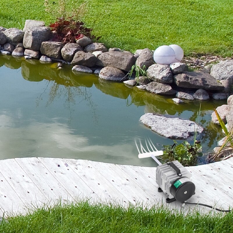 ACO-208/308/318 Fish Tank High Flow AC Electromagnetic Aquarium Air Compressor Pond Oxygen Pump