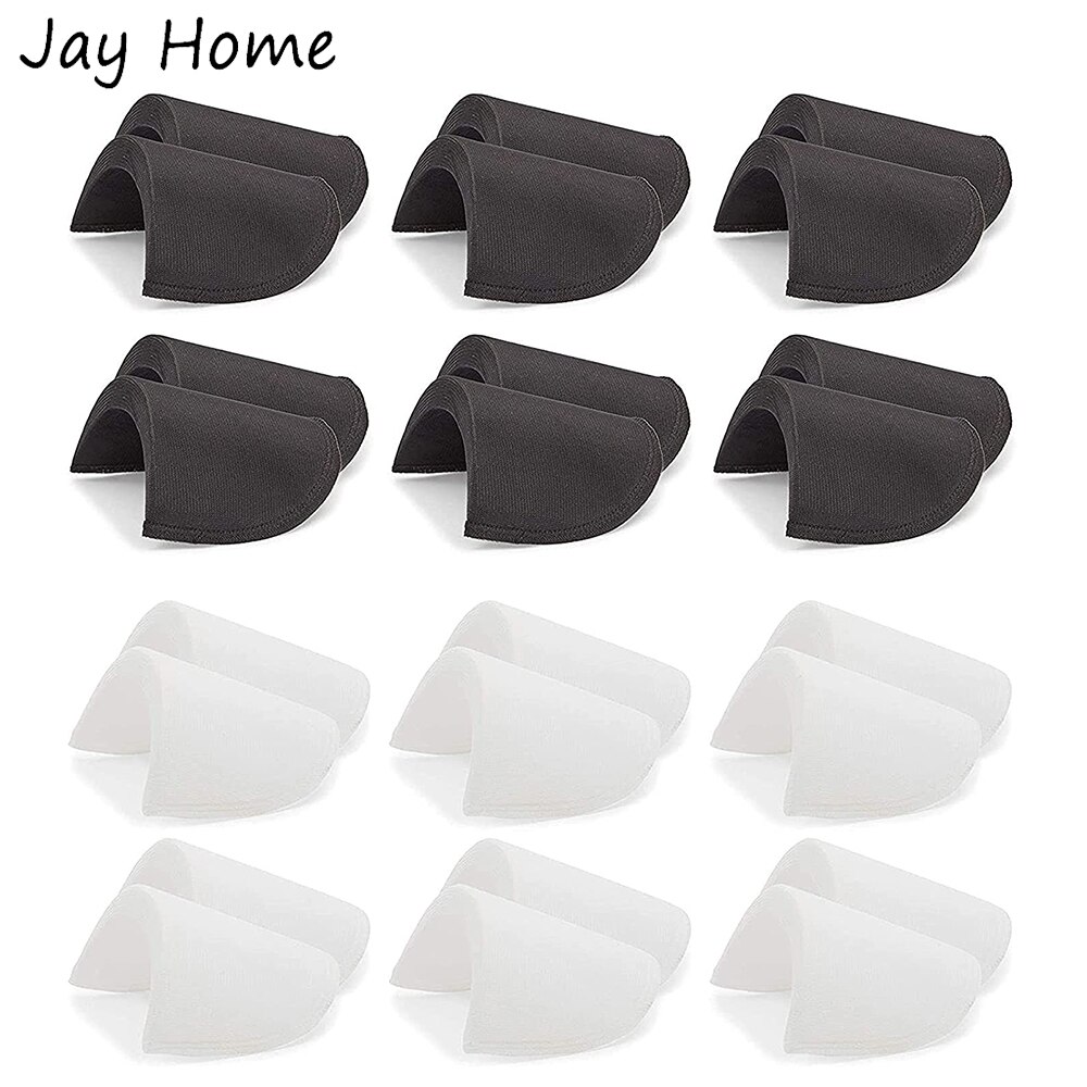 Hombreras de esponja de espuma para mujer y hombre, conjunto de costura, hombreras para chaqueta, chaqueta, camiseta, accesorios de ropa, 12 pares