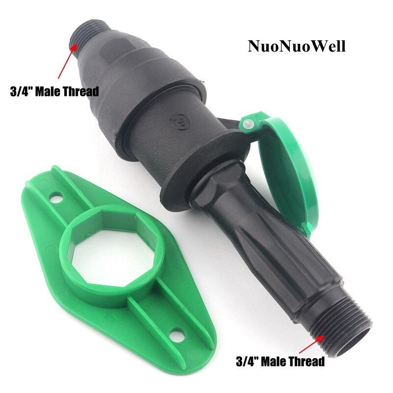 3/4" 1" Male Thread Plastic Quick Water Intake Valve Garden Lawn Irrigation Car Washing Connection Water Hydrant Elbow Connector: 3I4 Inch Valve