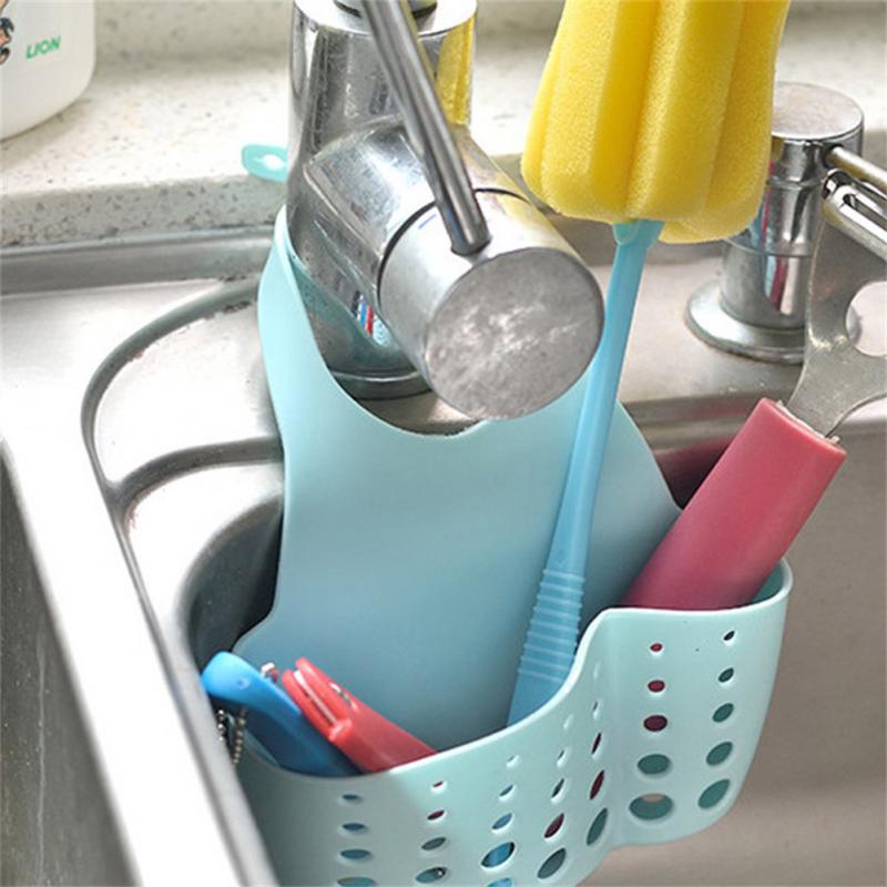 Küche Organizer Seife Schwamm Abfluss Gestell Waschbecken Regal Abtropfgestell Tragbare Hängen Abfluss Korb Küche Gerät Küche Zubehör