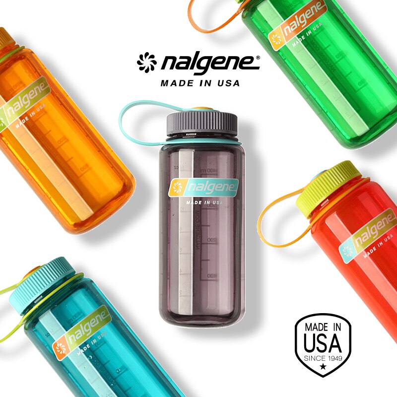 Nalgene draussen Sport Weithals-Wasserflasche, tragbar, auslaufsicher, Kunststoff, Wasserbecher, Fitness-Getränk, Wasserflasche, Reisen, Wandern, 1000 ml