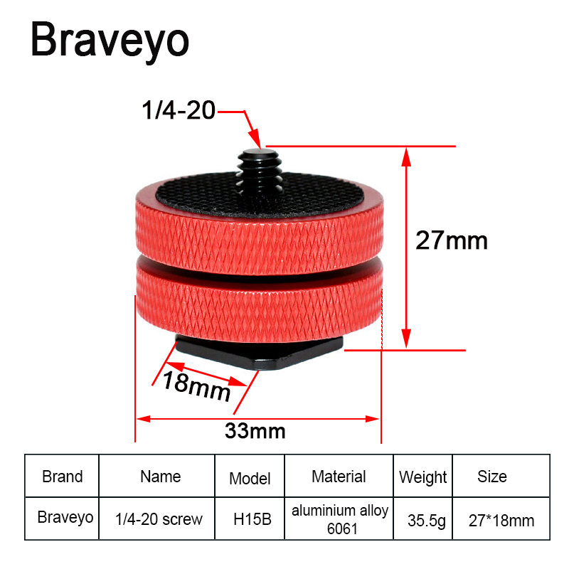 Tornillos de montaje de zapata para cámara, tornillo de conversión de 1/4 a 3/8 pulgadas para accesorios de fotografía, montaje de cabeza de zapata para cámara Dslr: Rosa