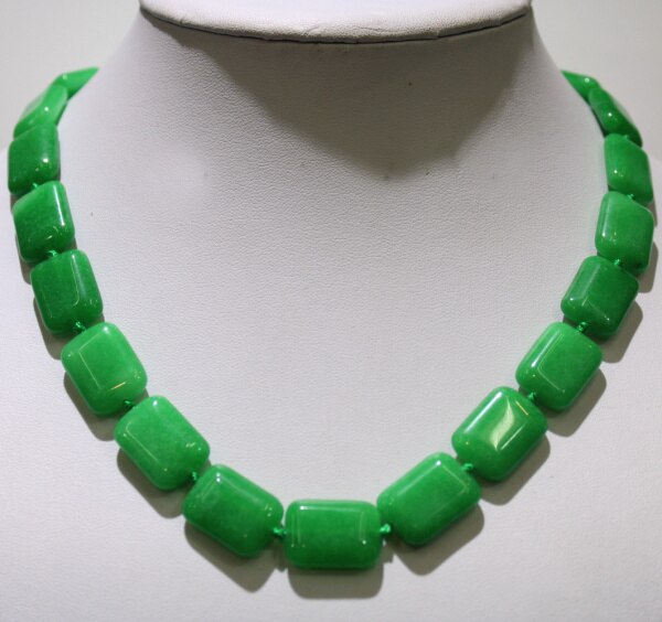 natural stone necklace crystal agates malachite tiger eye Square beads for women jewelry necklace vintage style 18 inches: NO.21