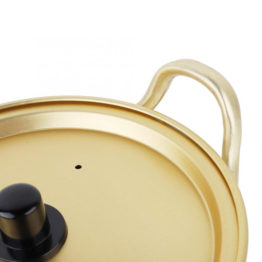 Cooking Pot Korean Ramen Noodle Pot Korean Yellow Aluminum Stockpot Instant Noodles Pot cooking pots