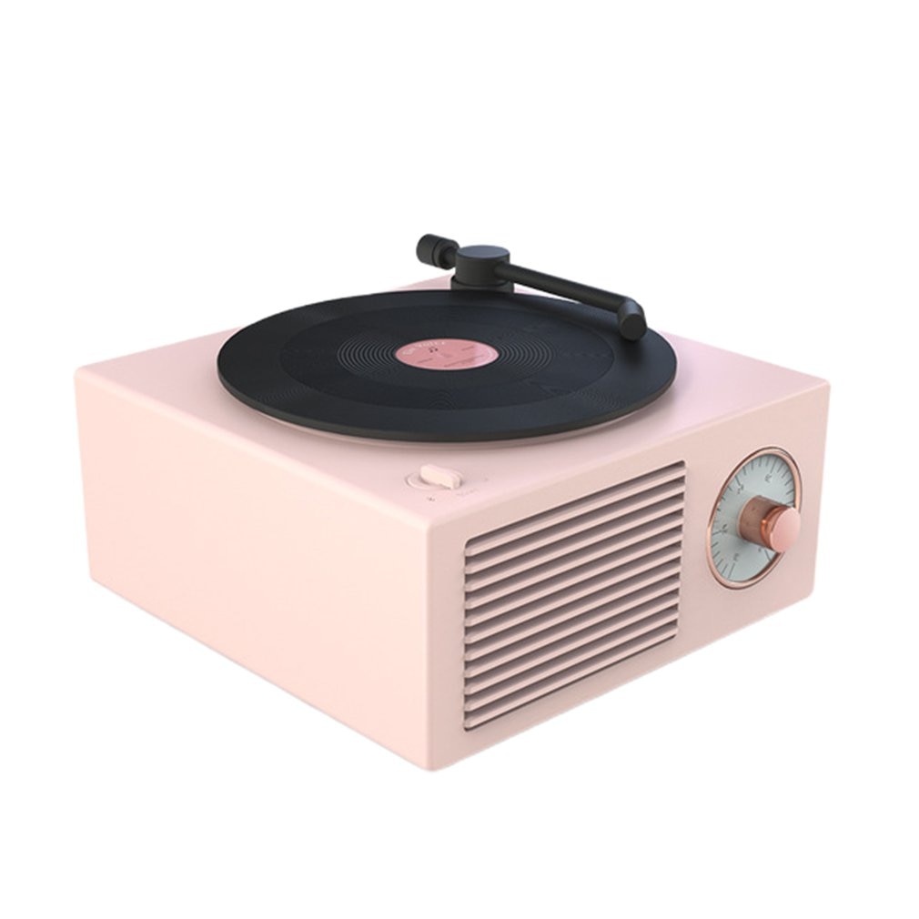 Vinyl Platenspeler Speaker Draadloze Draagbare Mini Staal Retro Atomic Speaker Radio Cassette Recorder