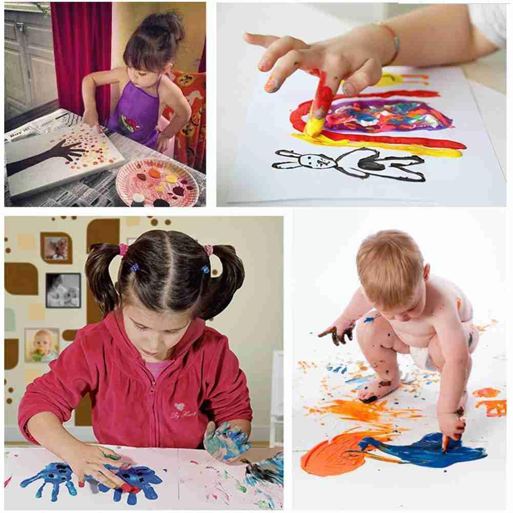 Multicolor Kindergarten School Painting Art Student Art Watercolor Paint Finger Washable Big Toddler Child Paints Diy Paint B3a4