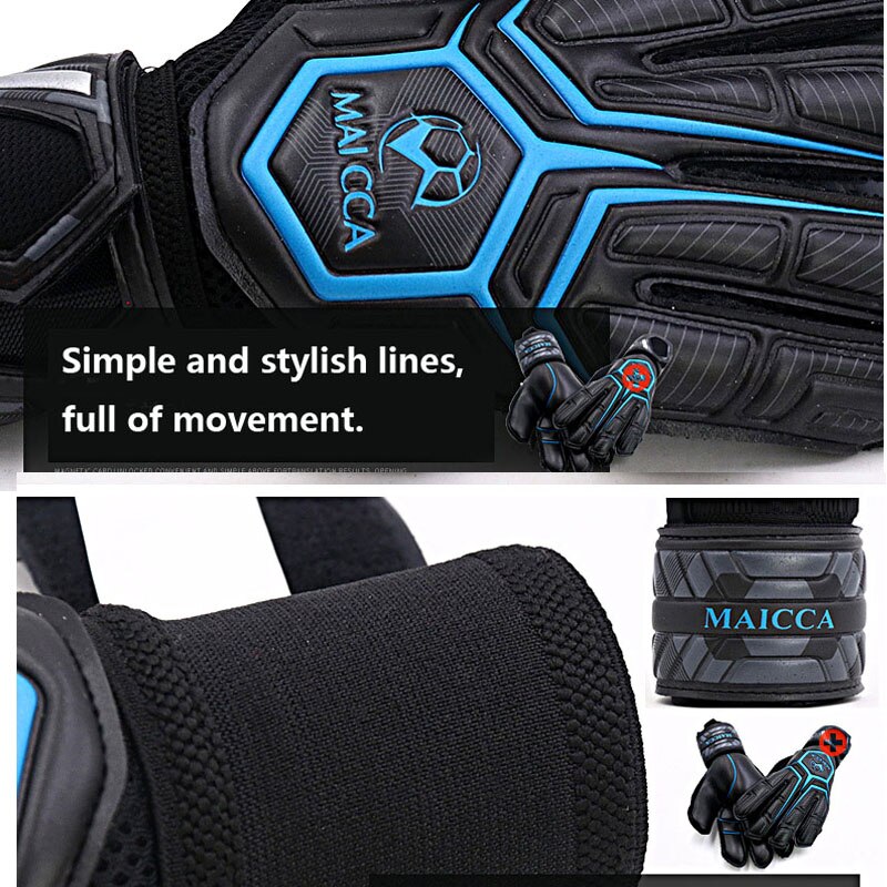 MAICCA Finger Schutz Torwart Handschuhe FußBall Professionelle FußBall FußBall Handschuhe Ausbildung Handschuhe Weiche Verdicken Latex