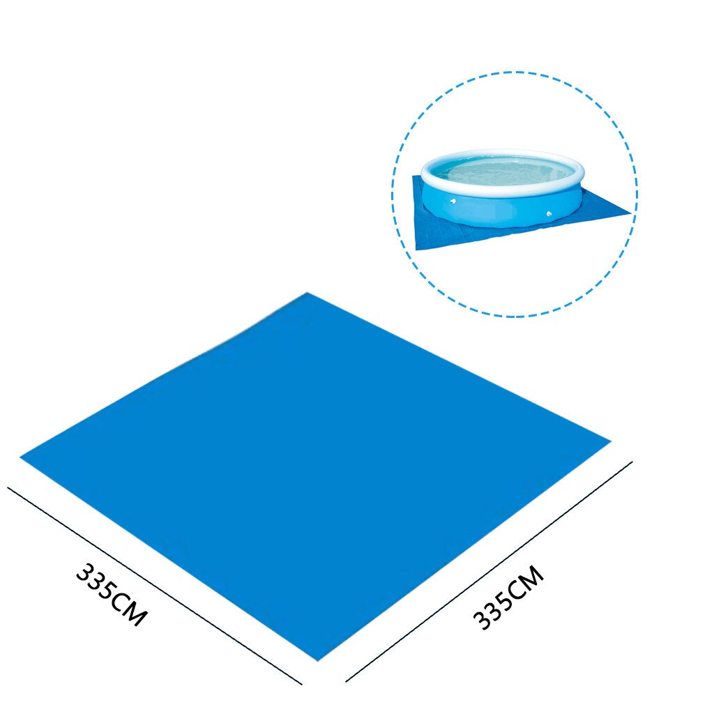 Solar Zwembad Cover Protector Zwembad Mat Stofdicht Floor Stof Tapijt Cover Voor Outdoor Water Pool Fun Blauwe Bescherming:  335x335cm