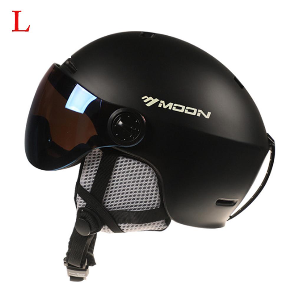 Ski Helm Erwachsene Professionelle Ski Ausrügestochen Snowboard Schutz Getriebe warm Und Sicher Nette Helm freundlicher Mann Frau Dame: schwarz / M