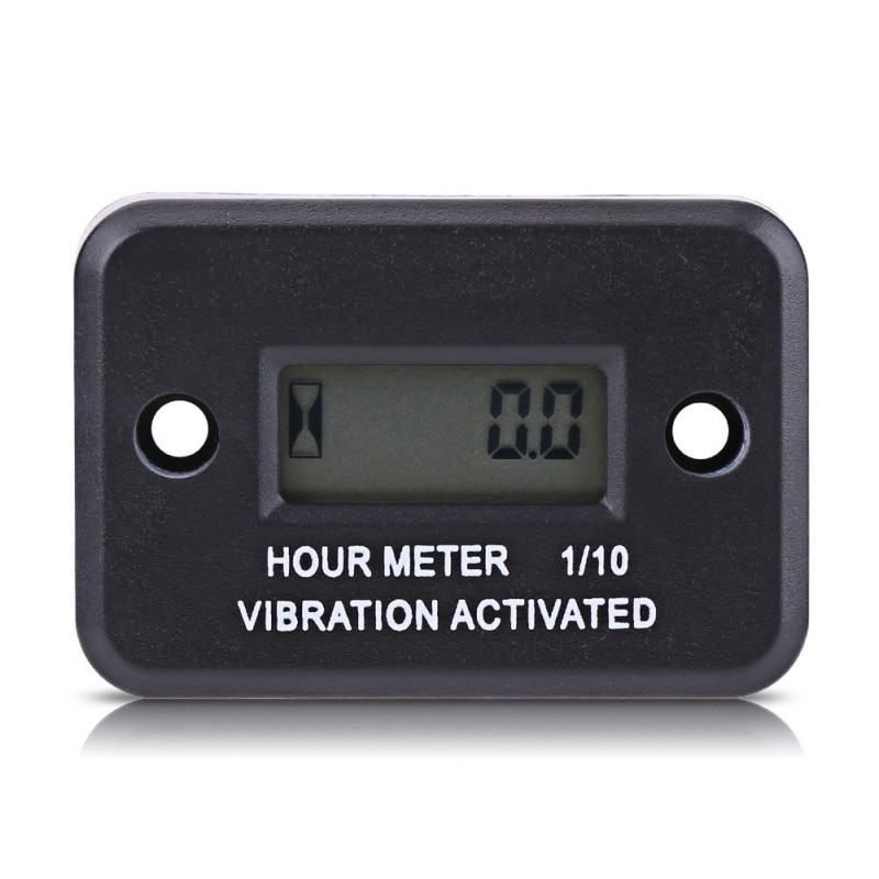 Motorcycle Tach Vibration Activated Hour Meter Counter Waterproof For ATV Snowmobile Gas Motor Boat Motor