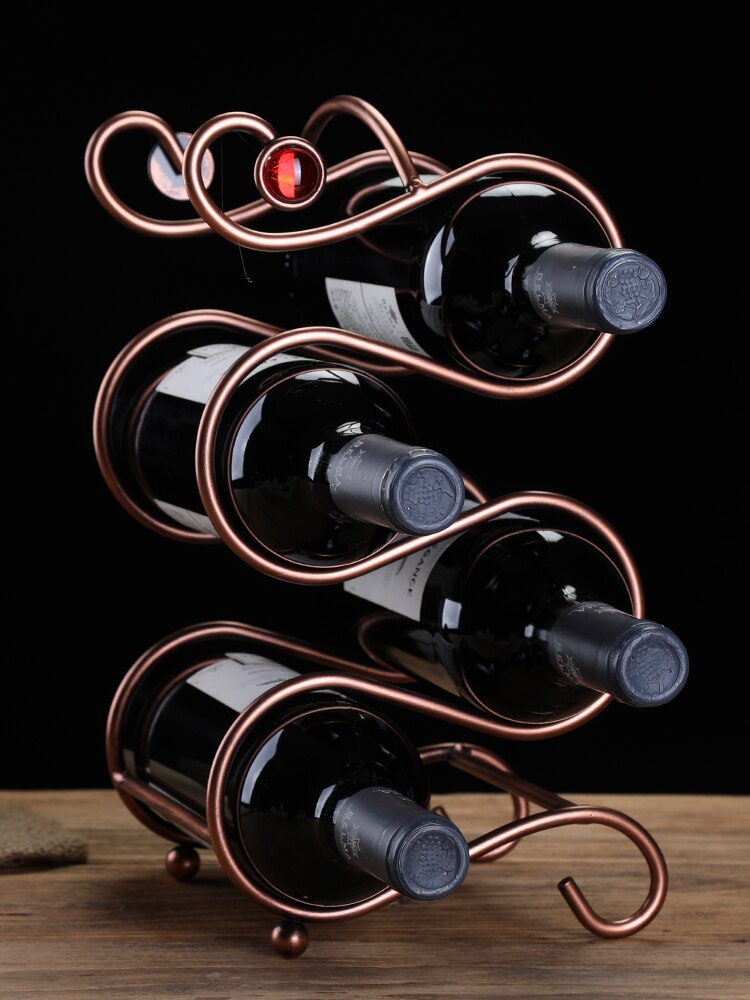 Iron Metal Wine 7 Bottles Red Wine Rack Wine Bottle Holder Holder Rack Barware Drinking Storage ZSP1229926: B