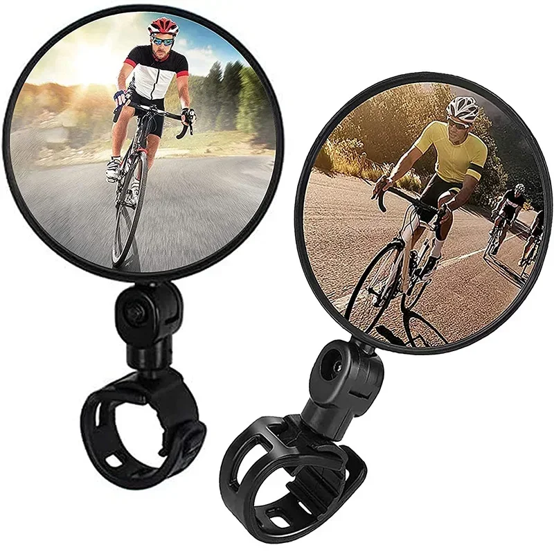 Espejos de bicicleta convexos para Scooter Eléctrico, Reflector de gran angular ajustable para manillar de bicicleta de montaña, espejo retrovisor, accesorios para bicicleta
