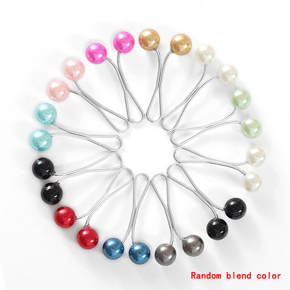12 pièces/lot goutte perles broches femmes musulmanes châle écharpe Clips dame foulards Hijab pour femmes perle broche broche multicolore Hijab Clips: Couleur jaune clair