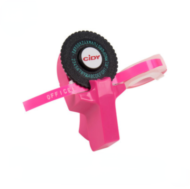 8 Colors Household Mini Portable Manual Label Machine Hidi C101 Embossing Machine Typewriter Hand Curtain Decorative Tape Paper