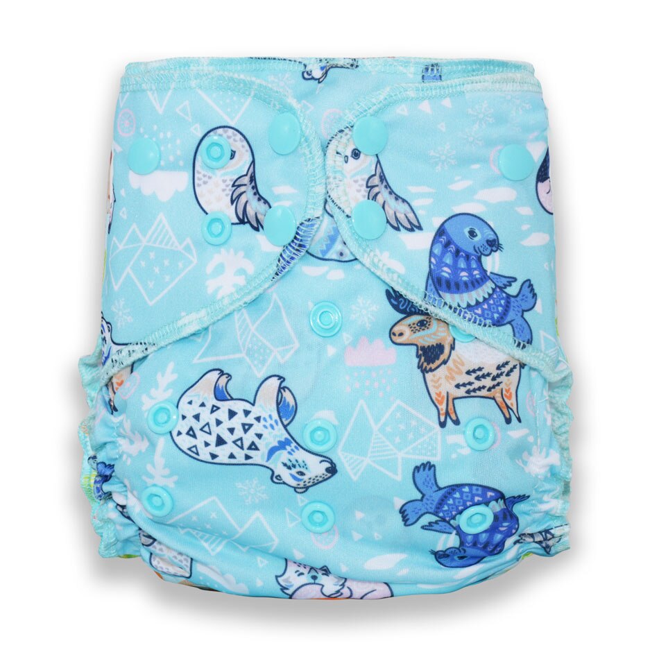 Miababy – couche épaisse AI2 en coton et bambou pour bébé, couche imperméable en tissu pour la nuit, 1 pièce: CP23fitteddiaper