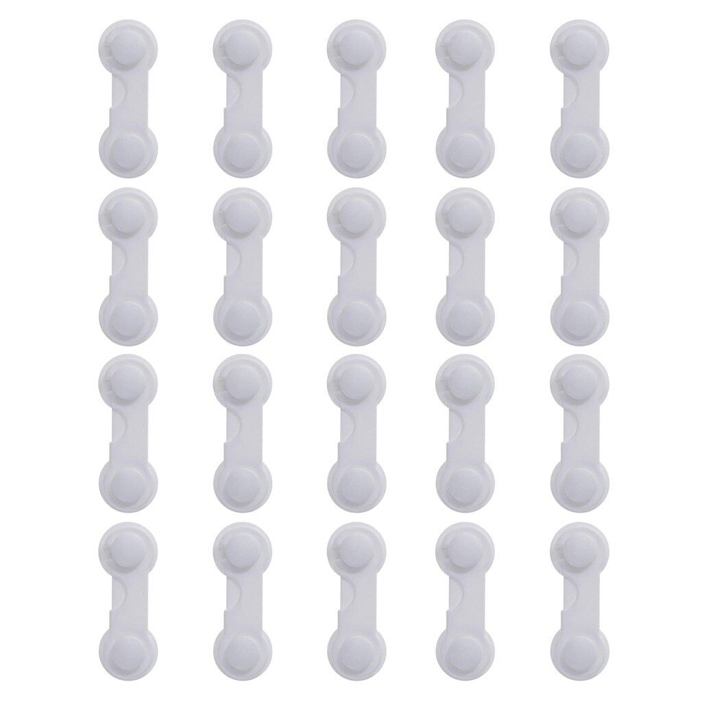 20Pcs Wit Kind Baby Veiligheid Kabinet Sloten Kast Deurslot Vergrendelingen Sloten