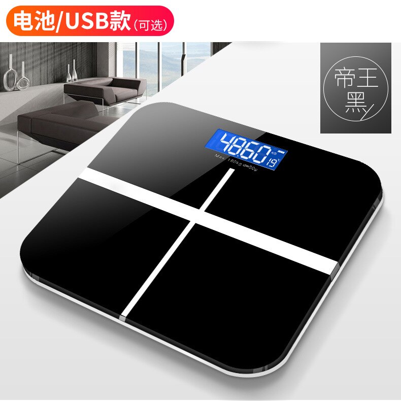 Body Fat Scale Smart Electronic ​Scales LED Digital Bathroom Weight Scale Balance Body Composition Analyzer Weighing Scale: black