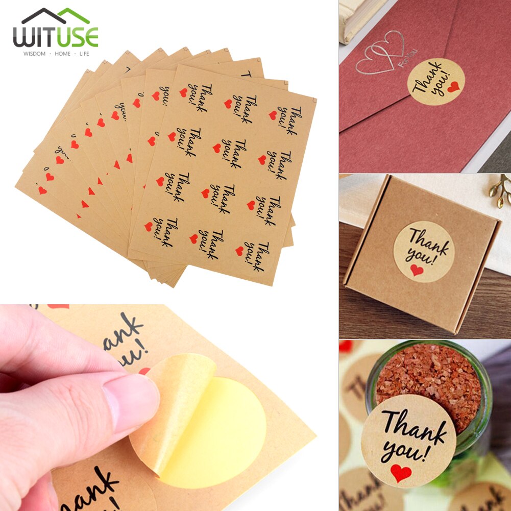 48Pcs Kraft Papier Tags Met Dank U Met Liefde Hang Tags Kledingstuk Tags Voor Candy Cookies Display Verpakking label Kaart