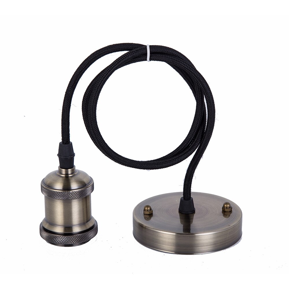 Portalámparas Vintage Edison E27 con cable Industrial estilo de base de lámpara E27 E26 Base DE portalámparas para lámpara de techo colgante