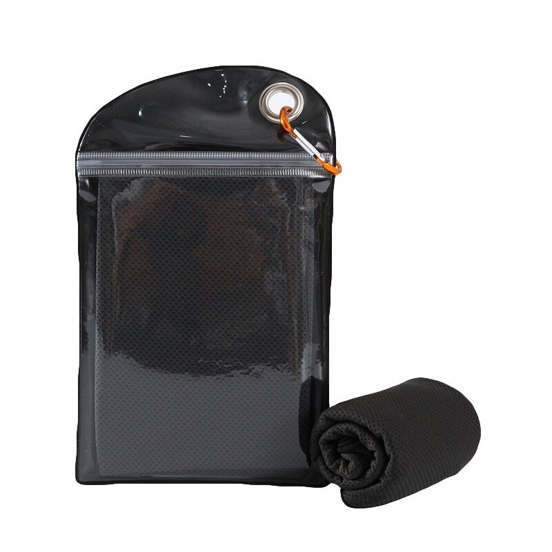 100*30cm Carabiner bag Ice Towel Utility Enduring Instant Cooling Towel Heat Relief Reusable Chill Cool Towel