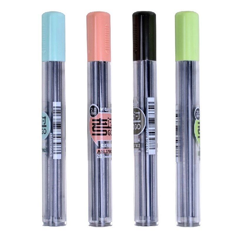 Lápiz mecánico de Color caramelo para niños y niñas, lápices Kawaii de 2,0mm para escribir, escolar, suministros de papelería coreanos, 1 ud.