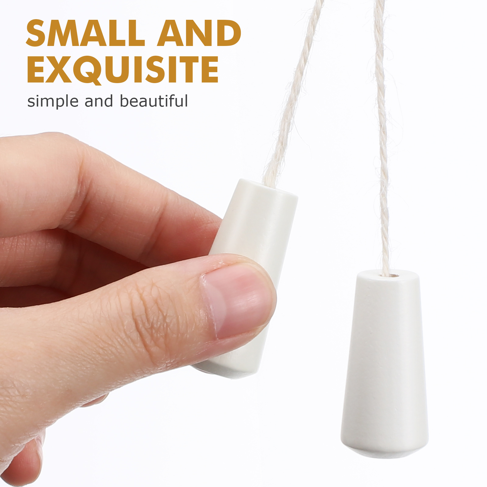 12 Pcs Roller Pendant Pulls Ends Blinds Window Curtain Wooden Hanging Cord Knobs Covers for Home Beaded Lanyard