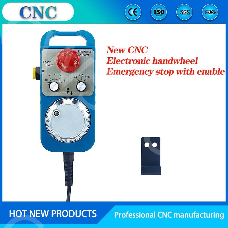 Neue CNC elektronische handrad mit 4 achsen 6 achsen farbe MPG mit notfall stop hohe-ende handrad eingang 5V: Blau