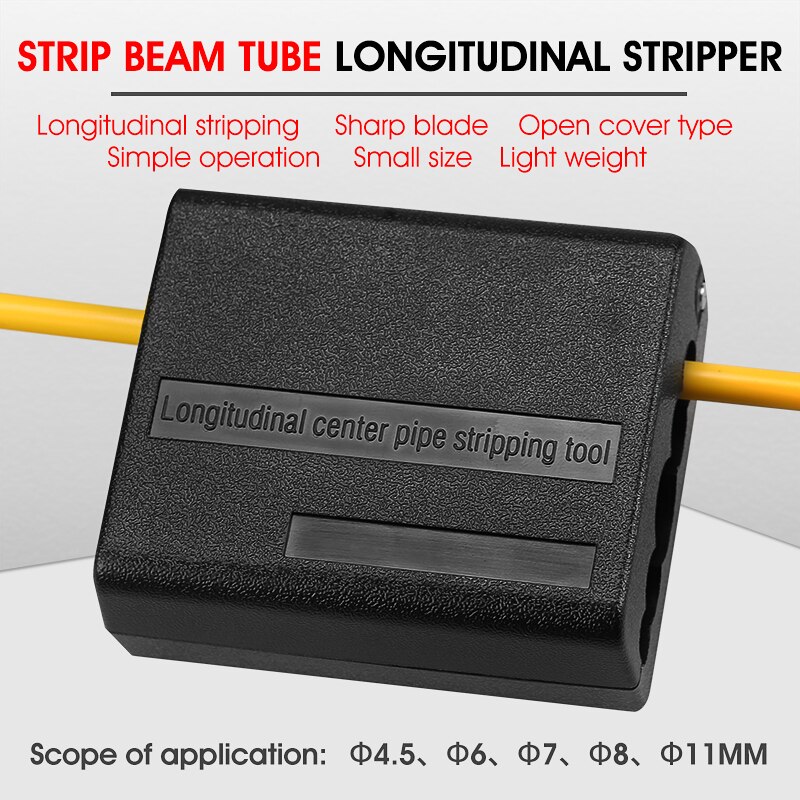 Loose Tube Slitter 4.5mm-11mm Ribbon Cable Stripper Longitudinal Center Pipe Stripping Tool Tube Slitter Cable Cutter