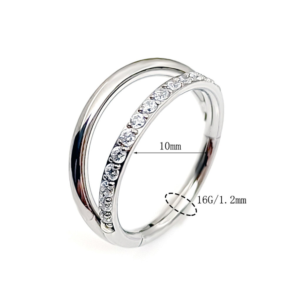 F136 Titanium 16G Scharnierend Segment Neusring Zc Septum Clicker Daith Oorbellen Hoepel Oor Kraakbeen Tragus Helix Piercing Sieraden