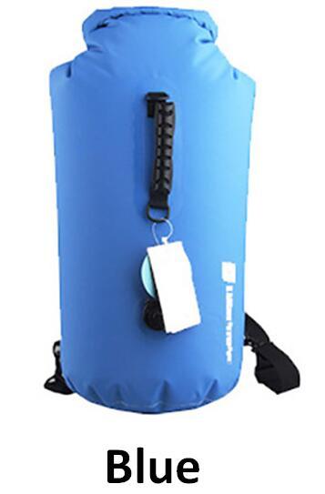 60L Grote Professionele Zwemmen Waterdichte Rugzak Rafting Opslag Dry Bag Met Verstelbare Riem Haak Drifting Duiken Dry Bag: blue