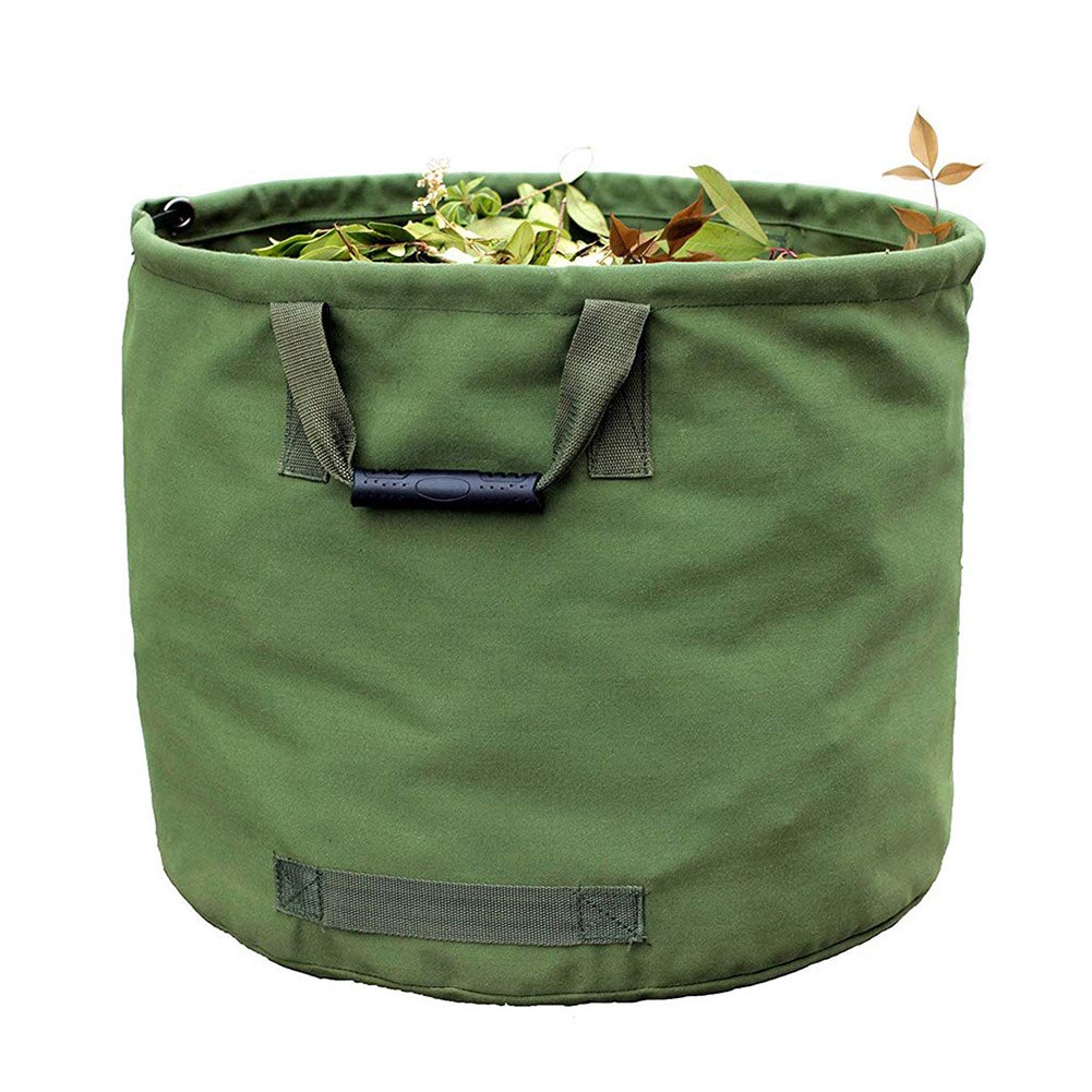 Large Garden Leaves Waste Trash Bag Canvas Camping Reusable Storage Container