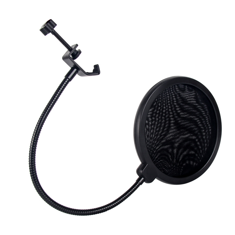 Duurzaam Double Layer Voorruit Studio Microfoon Flexibele Wind Screen Mask Mic Pop Filter Bilaag Shield voor Spreken Recording