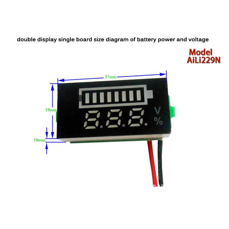 12V Car Lead Acid Battery Charge Level Indicator Battery Tester Lithium Battery Capacity Meter LED Tester Voltmeter Dual Display