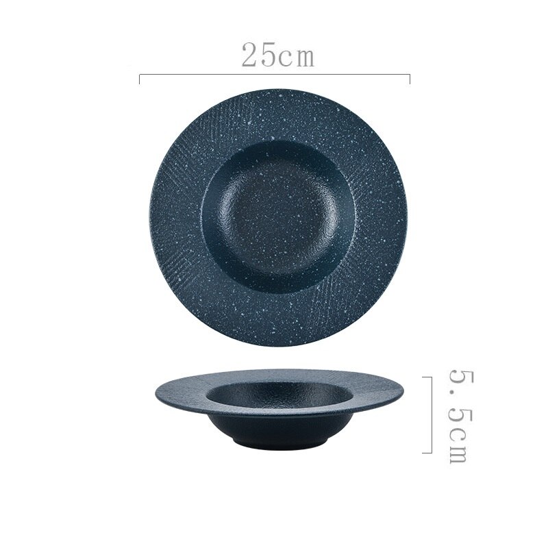 CHANSHOVA 10 cal ceramiczny kreatywny 450ml miska na makaron salaterka gruba zupa płyta osobowość chińska porcelana G327: 1