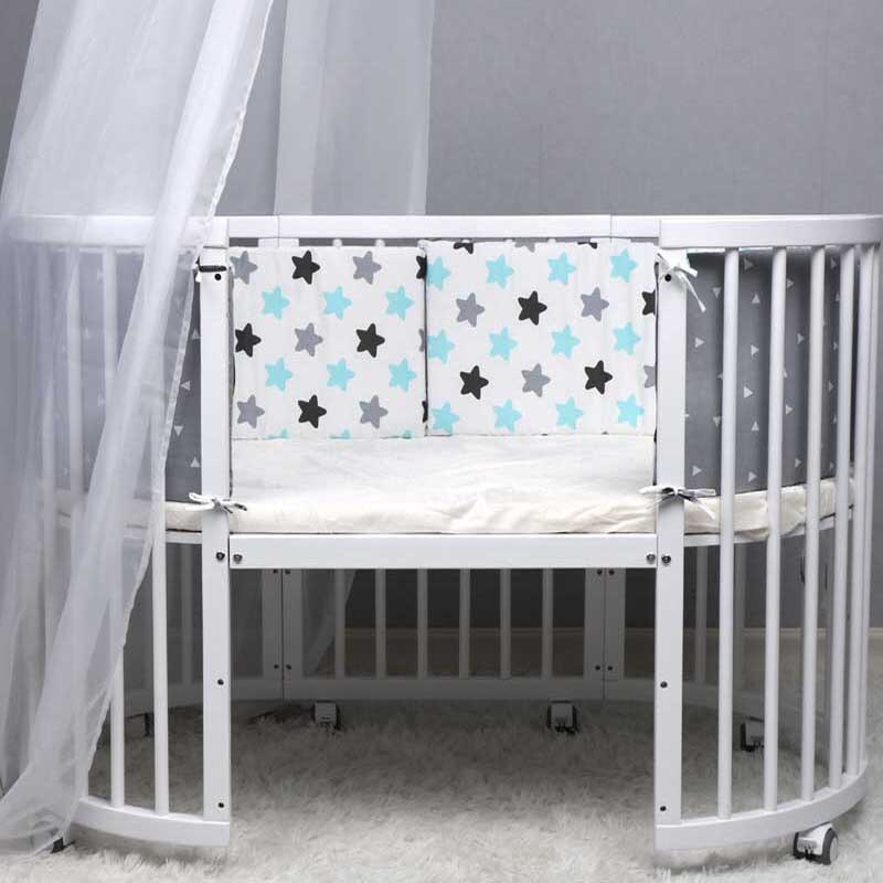 Newborn Crib Around Cot Protector Kids Room Decor Double-faced Detachable Baby Bed Bumper