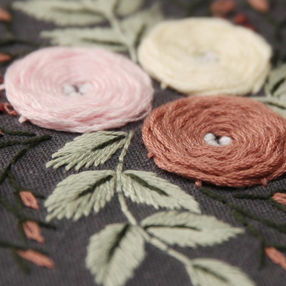 DIY Ribbons Embroidery For Beginners Practical Kits Needlework Floral Cross Stitch Wall Painting Art Home Decor Set