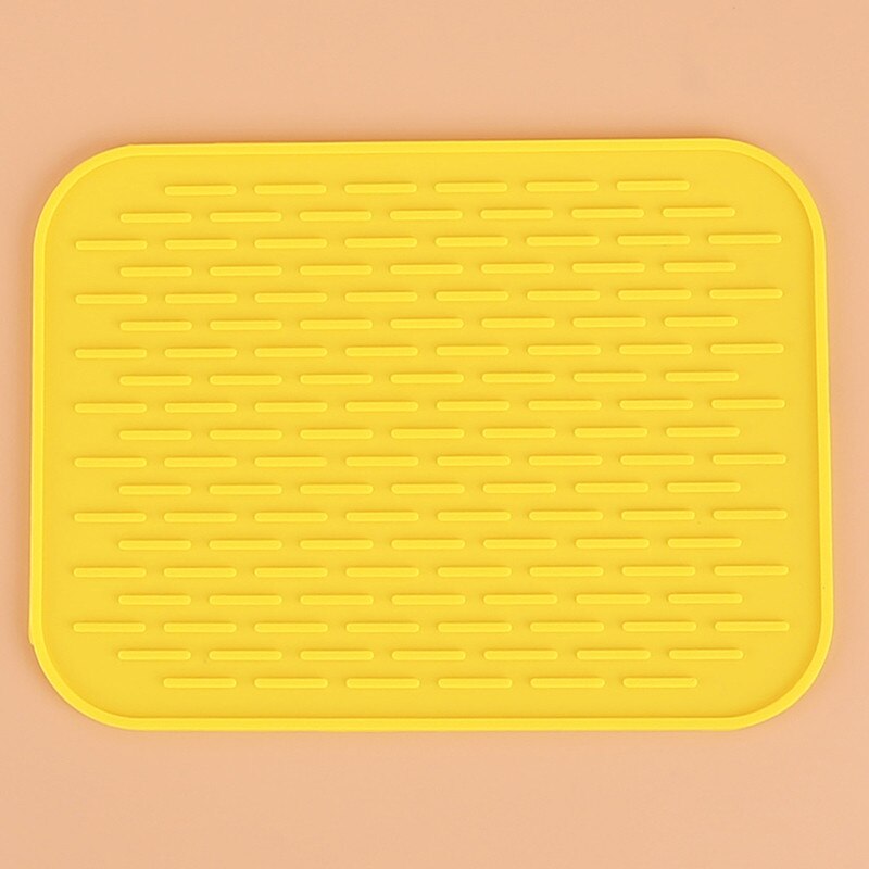 9 Kleuren Siliconen Mat Ovenschaal Oven Warmte-isolatie Pad Bakvormen Non-stick Dikke Pad Matten keuken Accessoires: yellow