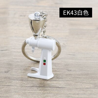 Barista Koffie Tamper Sleutelhanger - Espresso Accessoires - Draagbare Koffie - Metalen Handvat: Bruin