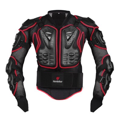 Motocross Off-Road Protector Motorcycle Full Body Armor Jacket Protective Gear Clothing: XL / Red