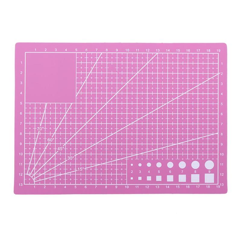 A5 a3 skärmatta pvc dubbelsidig självläkande halkfri gör-det-själv skärmatta lapptäcksmatta lappmatta 45*30cm 21*15cm: A5 rosa