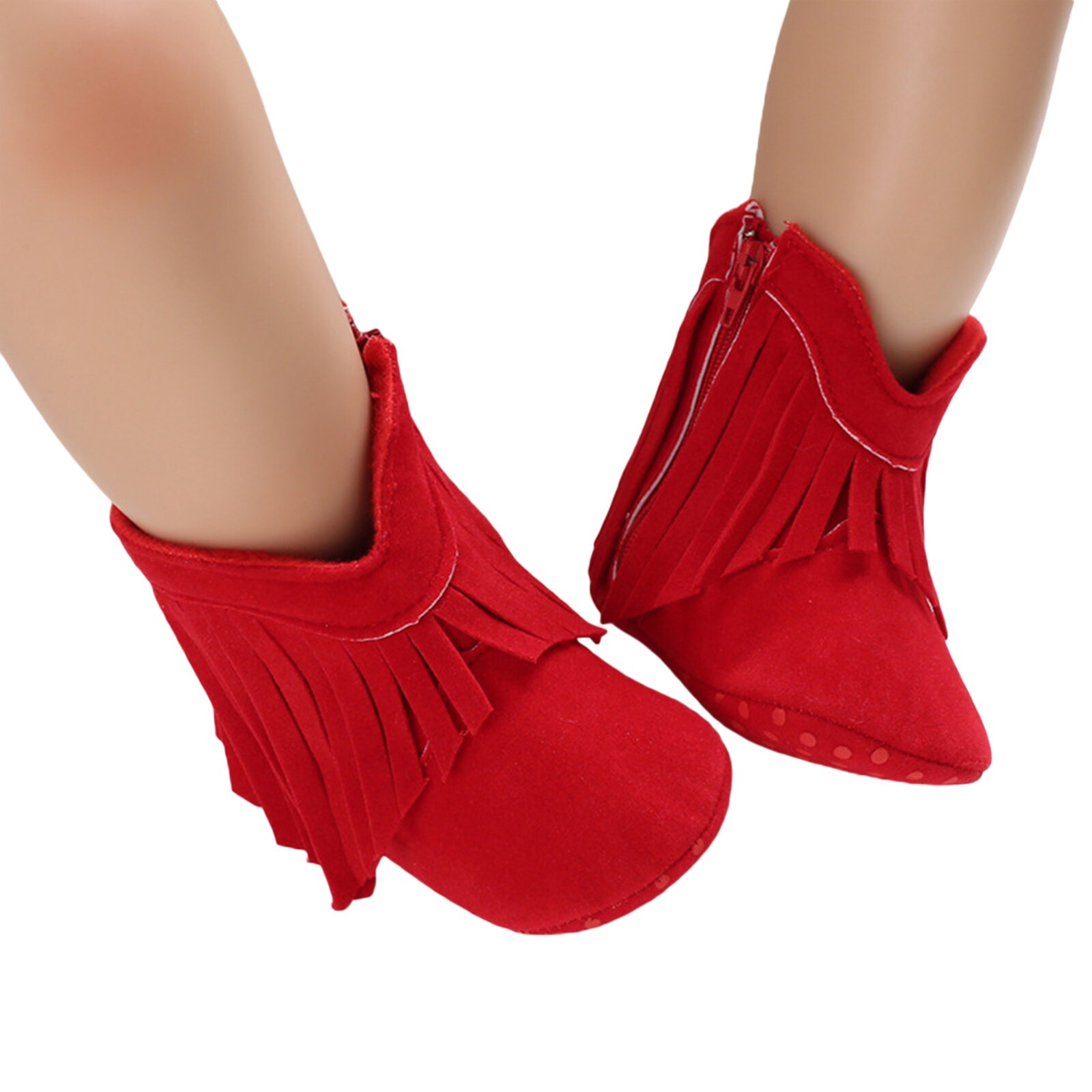 Bottes de neige pour filles, chaussures d'hiver à la , en coton, chaudes, avec pompon, pour bébés, premiers pas