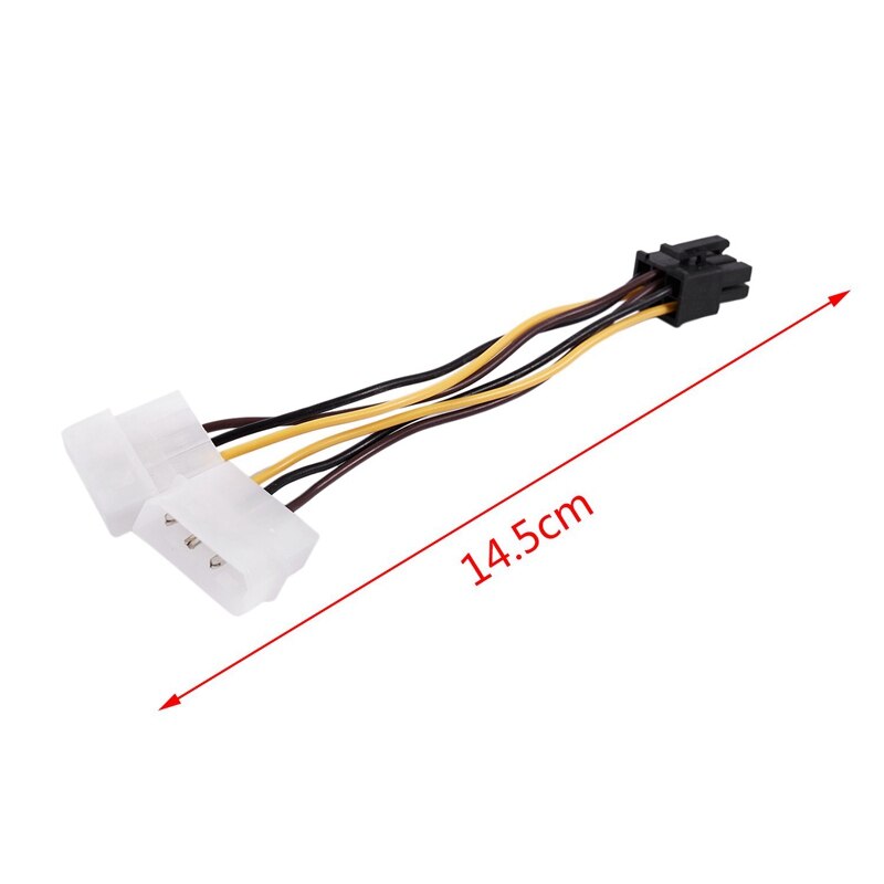 A Dual 4-Pin Molex IDE A 6 Pin PCI-E tarjeta gráfica alimentación conector con adaptador de Cable