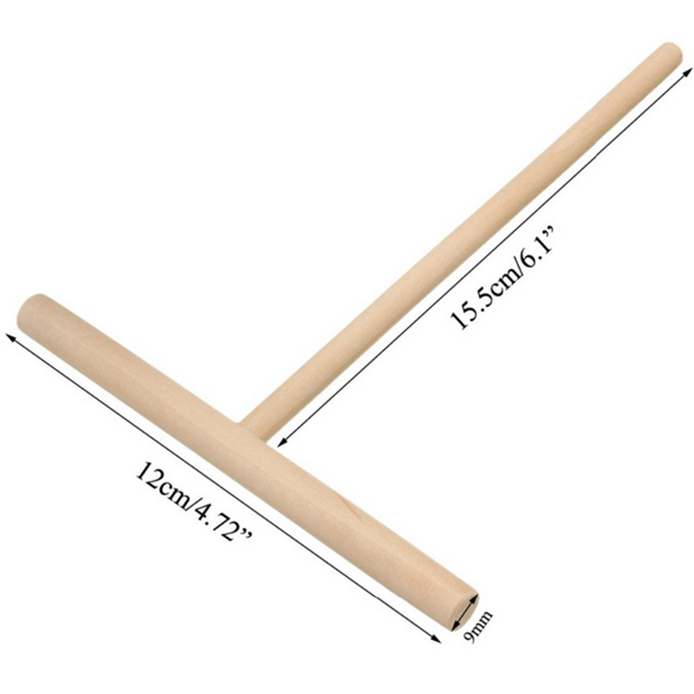 3-1 Uds. Crepera de madera en forma de T, esparcidor de masa para panqueques, utensilios de cocina para el hogar, suministros DIY para panqueques, restaurante y cantina